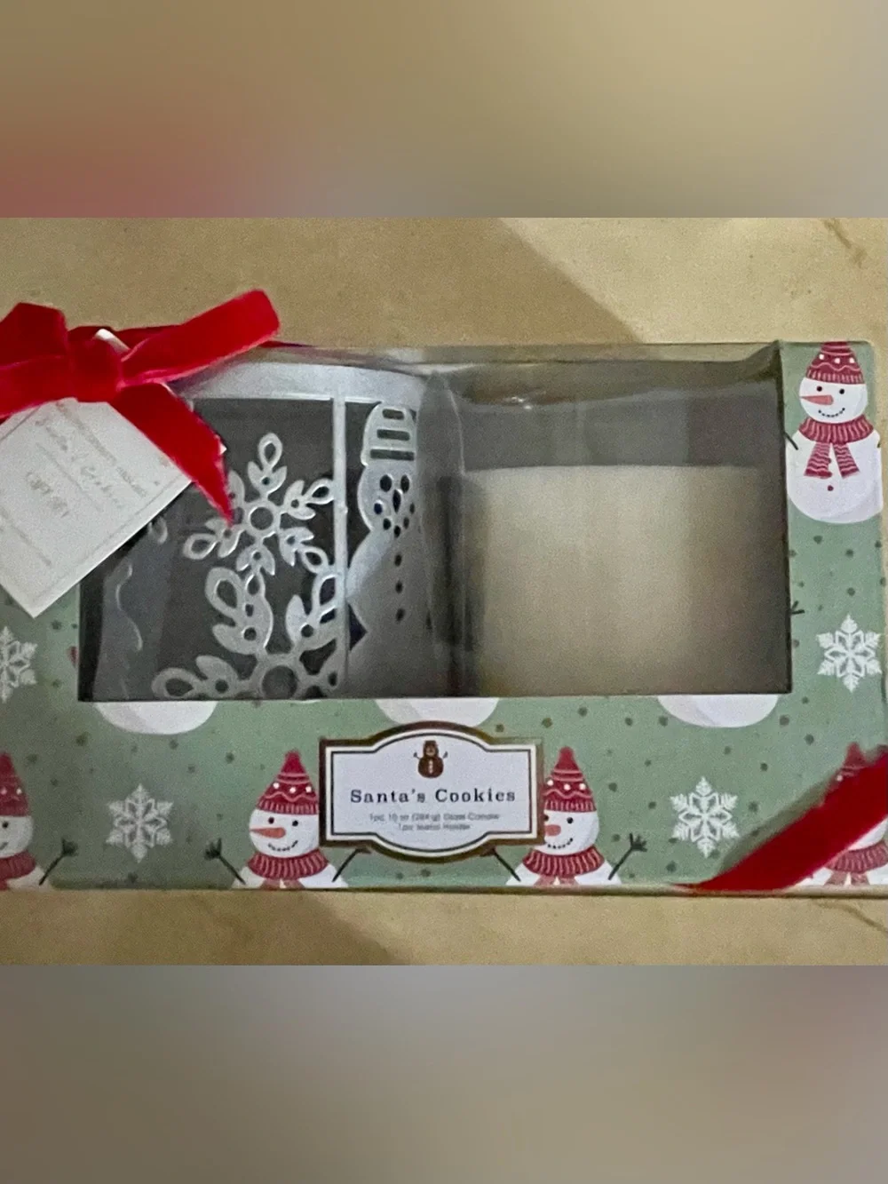 Santa’s Cookies Holiday Candle & Holder Gift Set -NEW